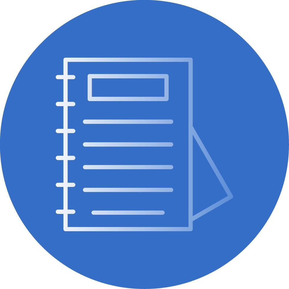 Notepad Flat Bubble Icon vector