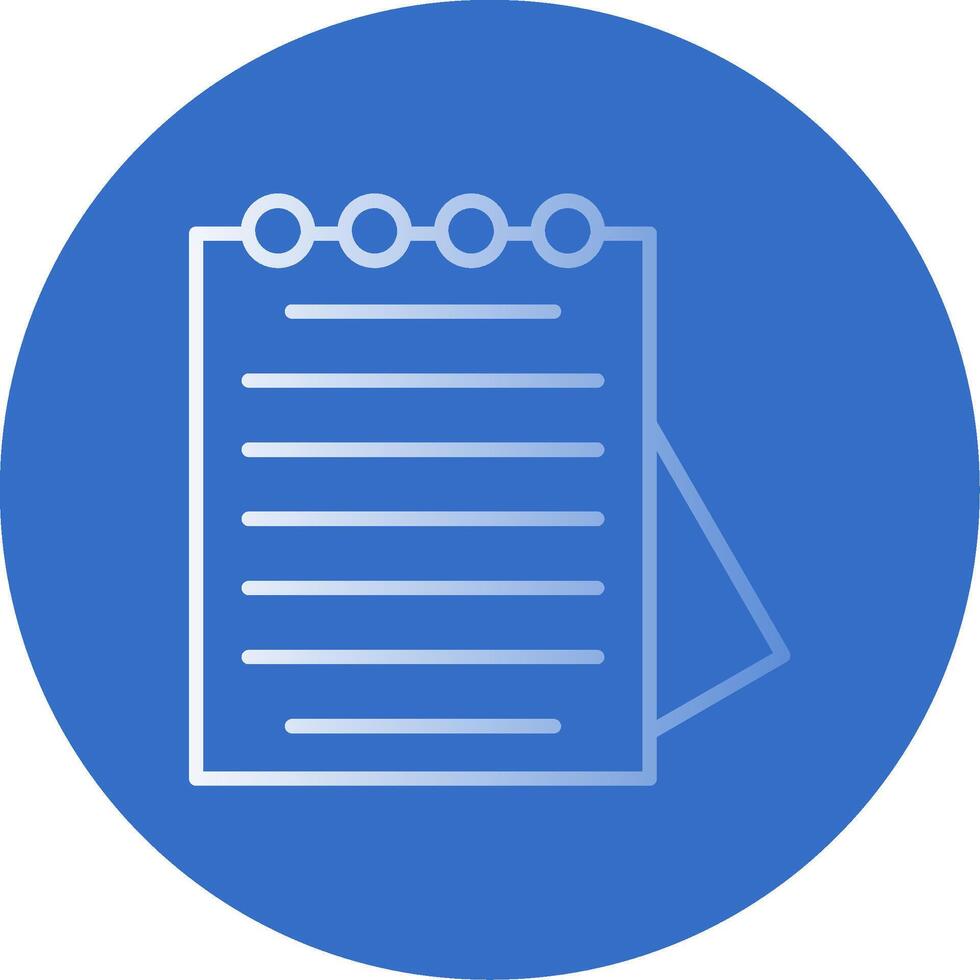 Notepad Flat Bubble Icon vector