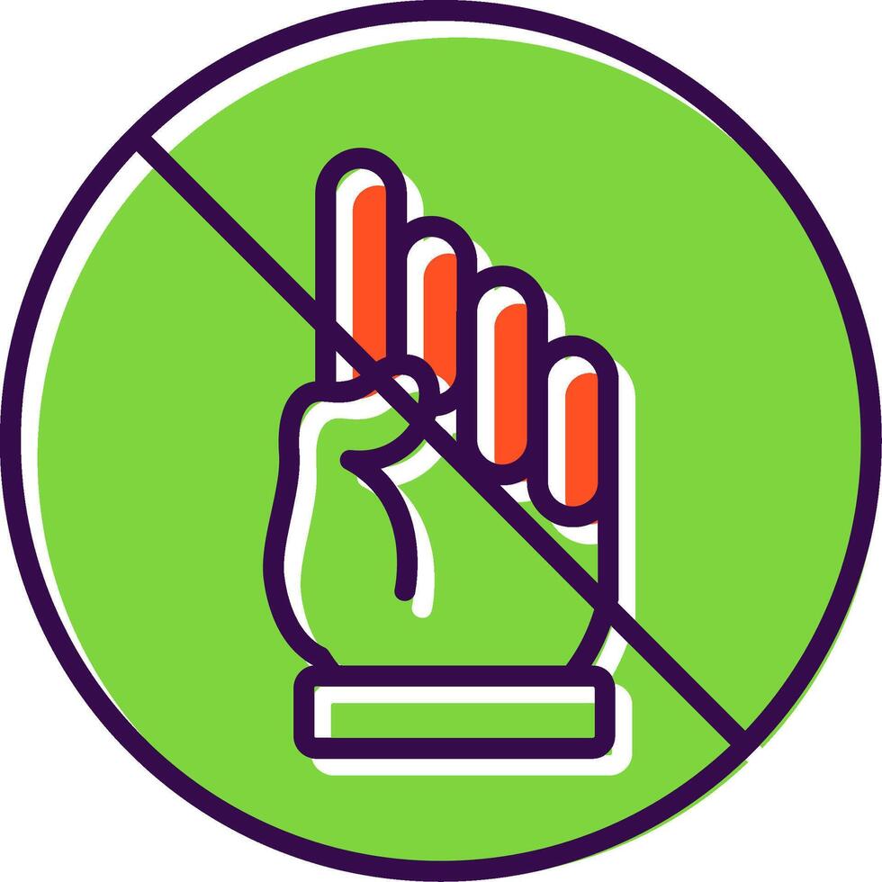 Prohibition filled Design Icon vector