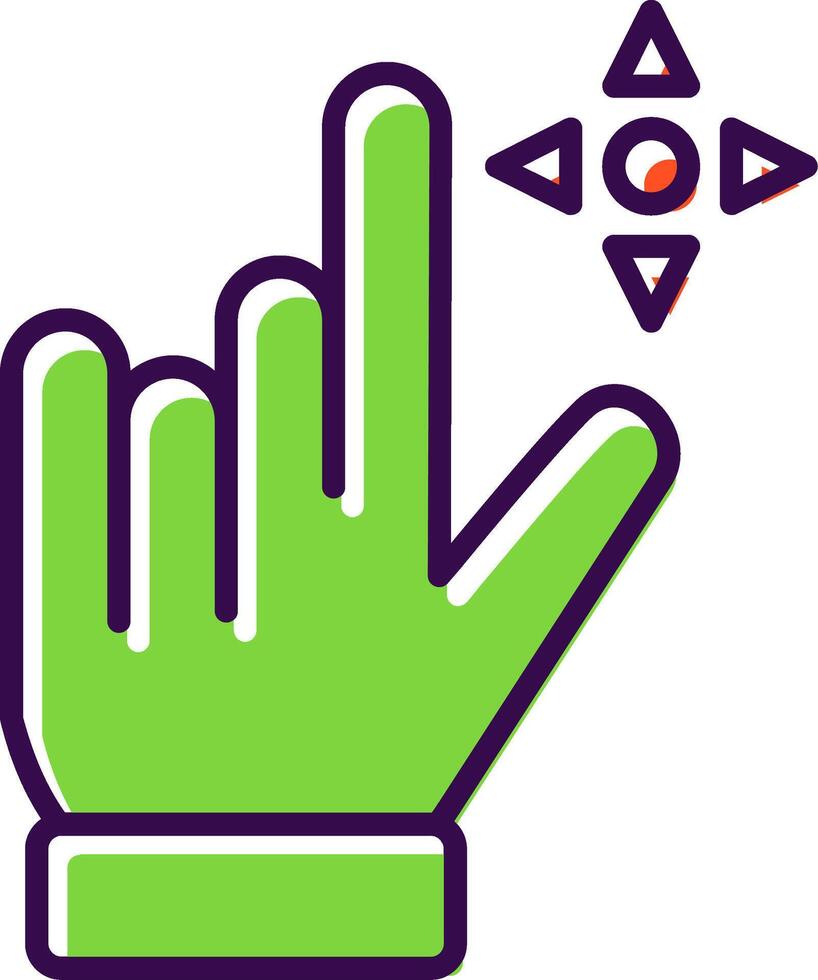 Drag filled Design Icon vector