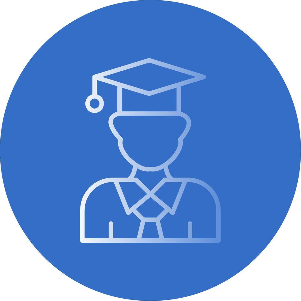 Graduation Flat Bubble Icon vector