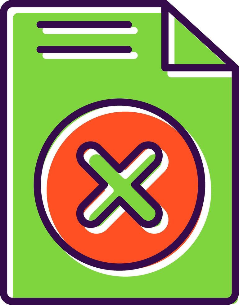 Cancel filled Design Icon vector