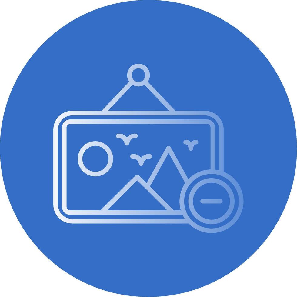 Picture Flat Bubble Icon vector