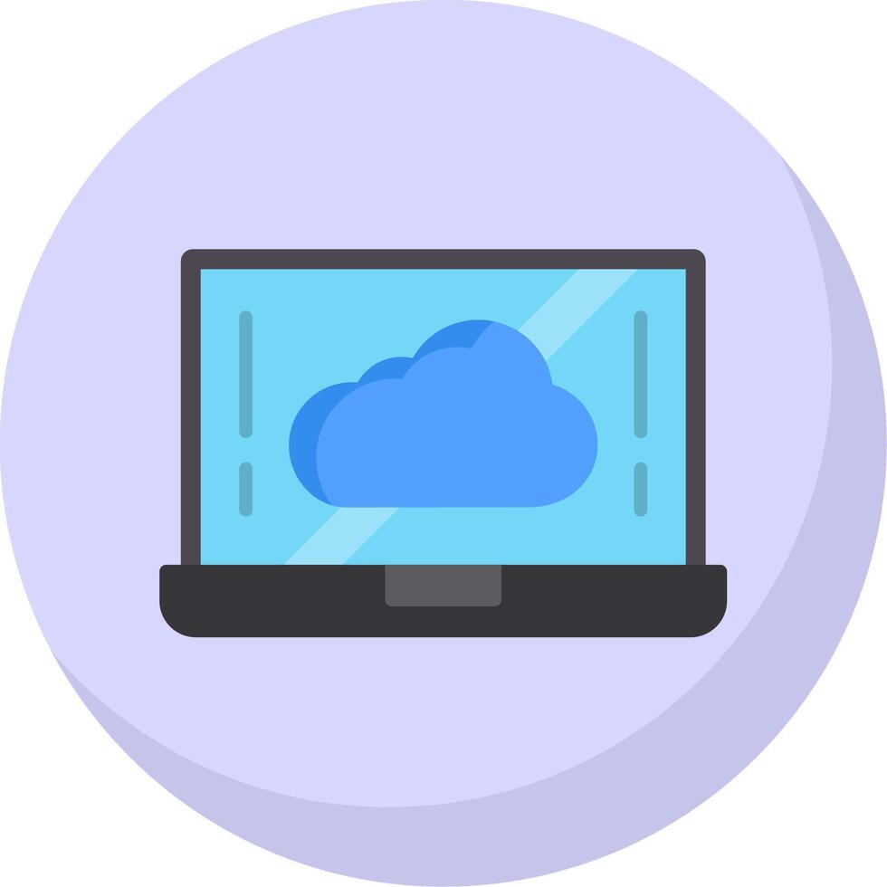 Cloud Flat Bubble Icon vector