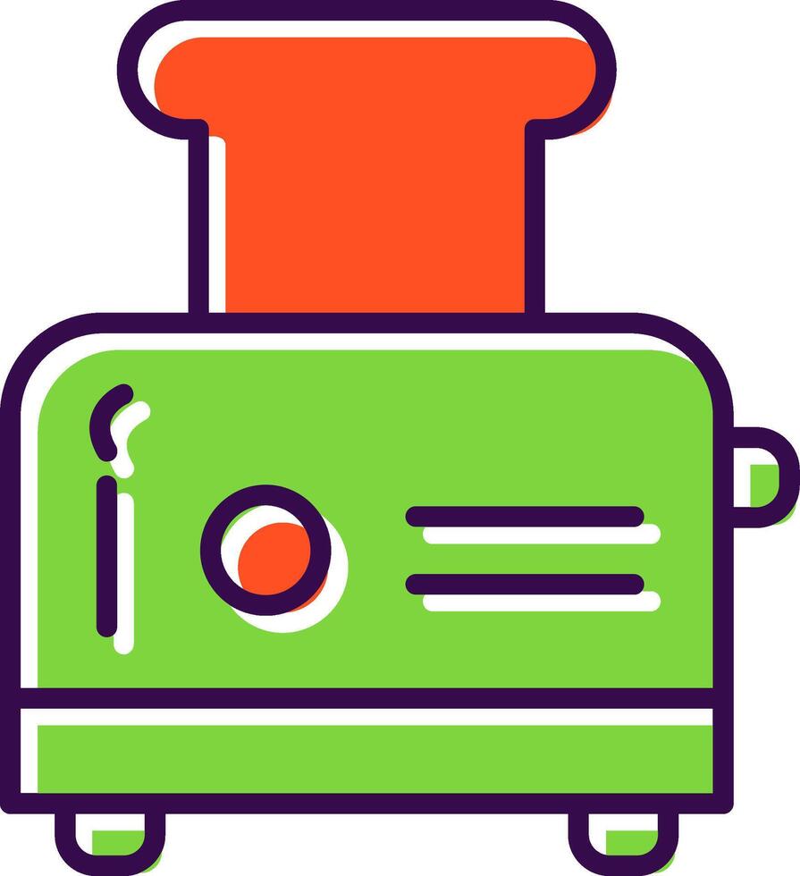 Toaster filled Design Icon vector