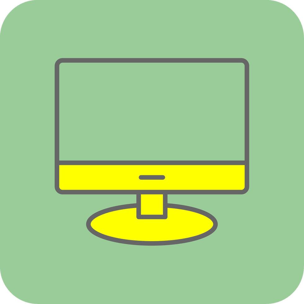 Lcd Filled Yellow Icon vector