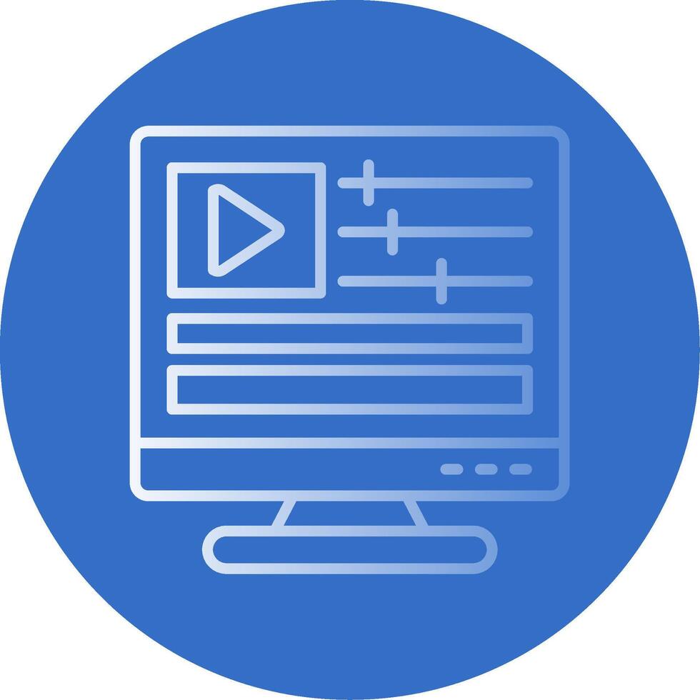 Film Editing Flat Bubble Icon vector