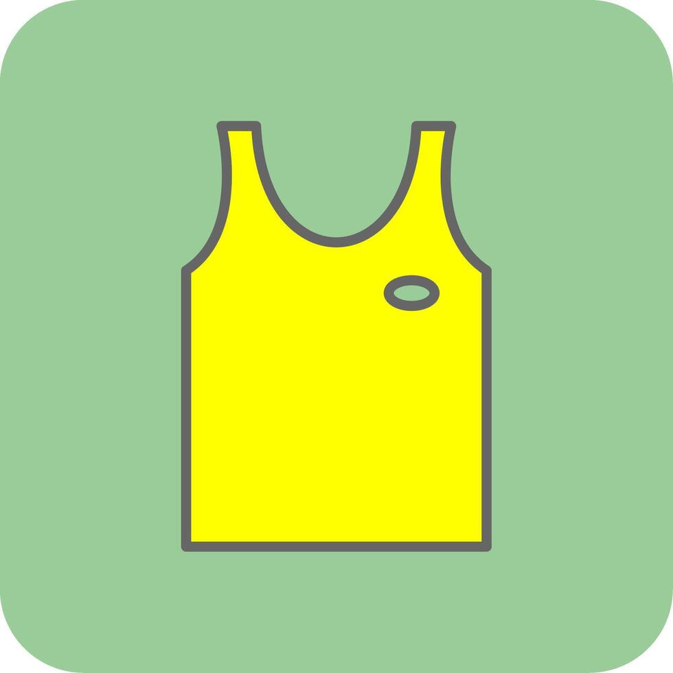 Tank Top Filled Yellow Icon vector