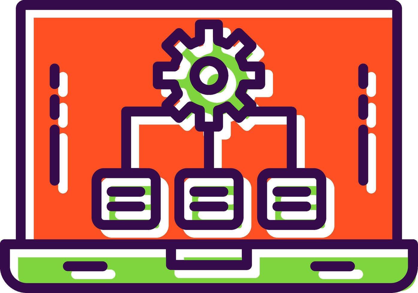 Laptop filled Design Icon vector
