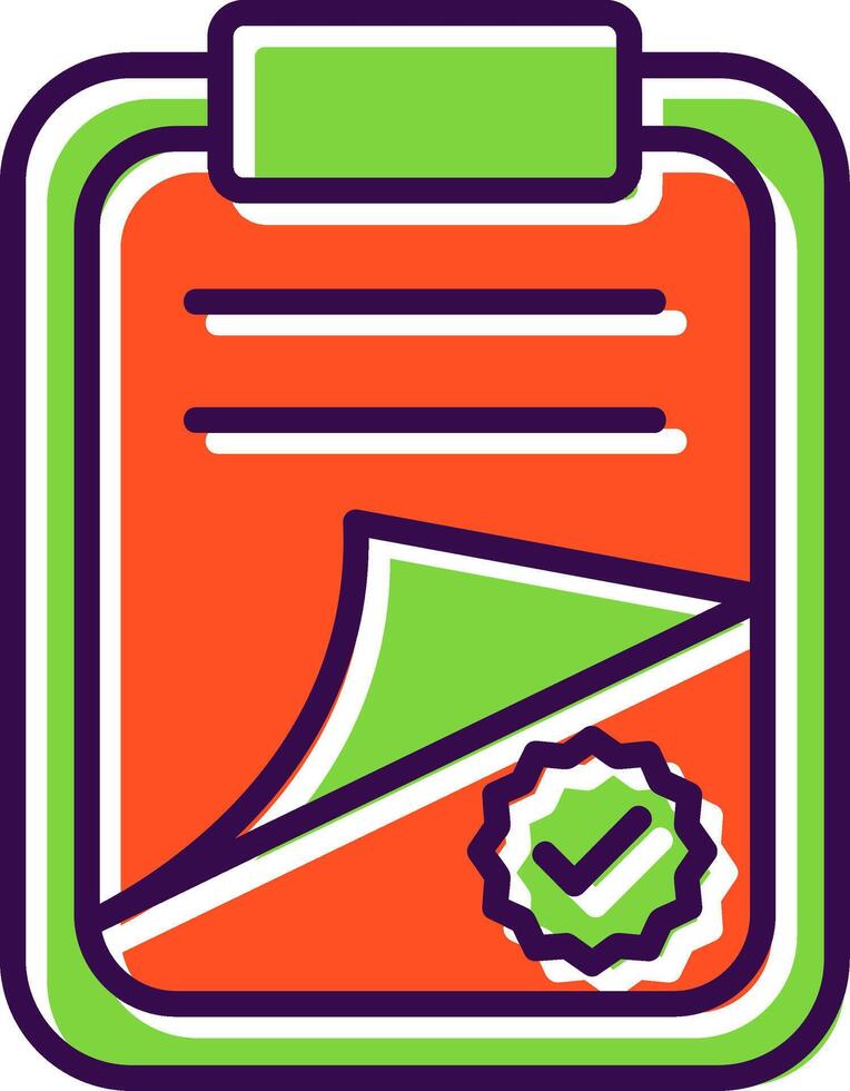 Clipboard filled Design Icon vector