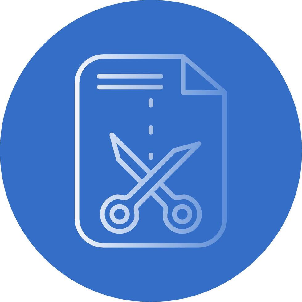 Cutting Flat Bubble Icon vector