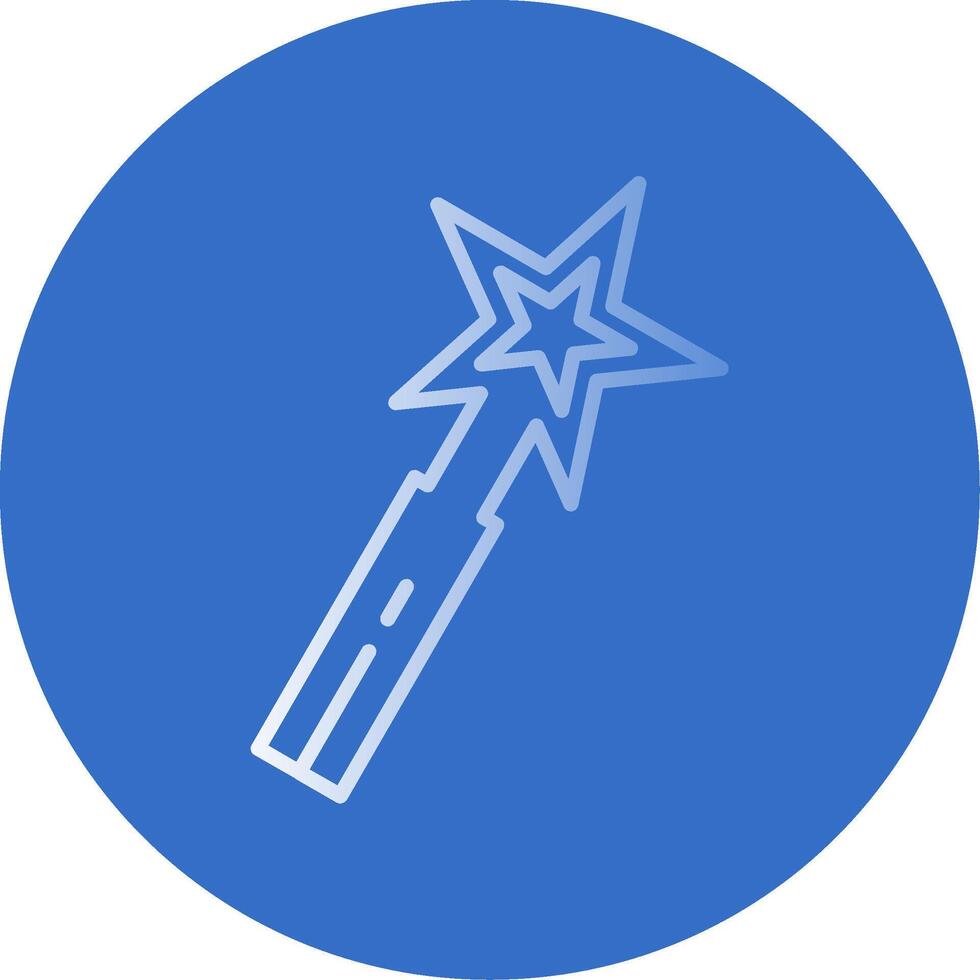 Magic Wand Flat Bubble Icon vector