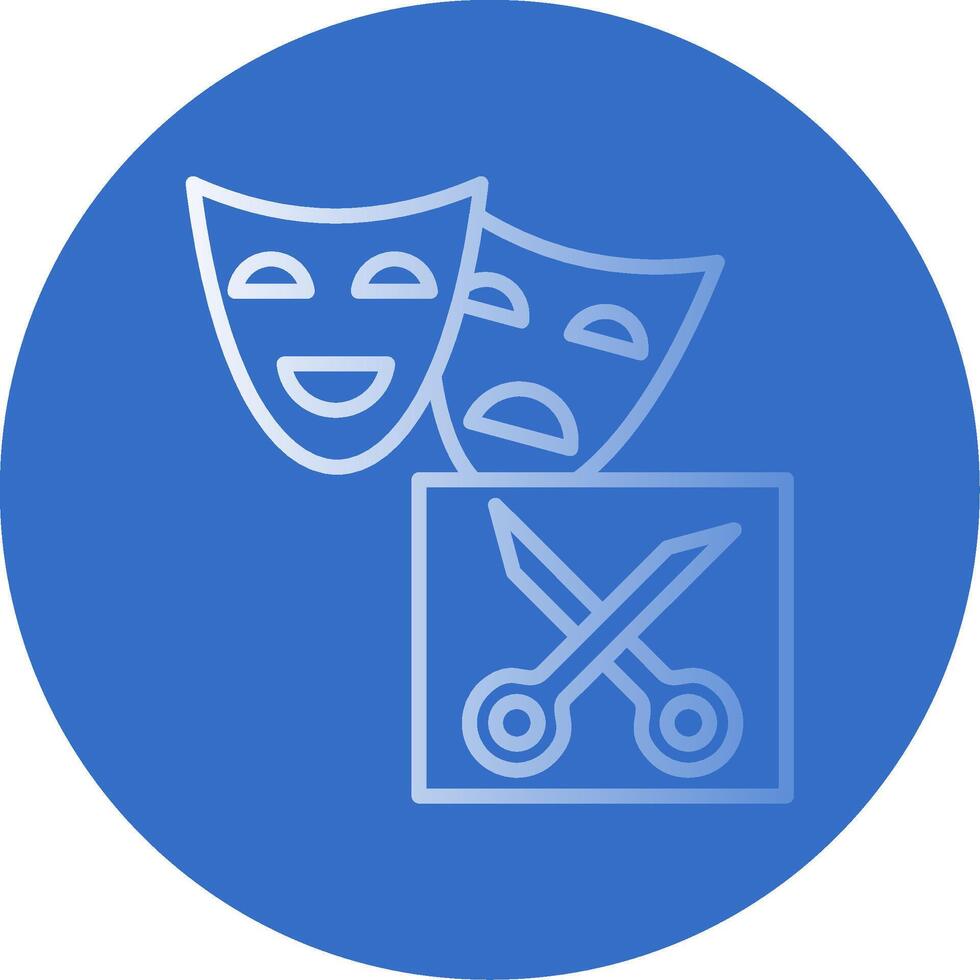 Drama Flat Bubble Icon vector