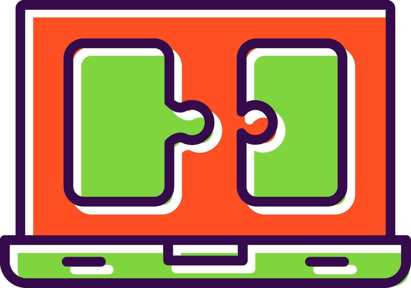 Puzzle filled Design Icon vector