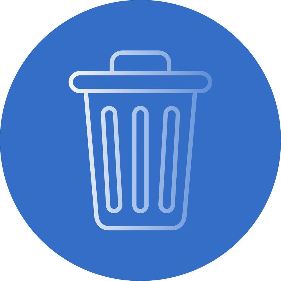 Dustbin Flat Bubble Icon vector