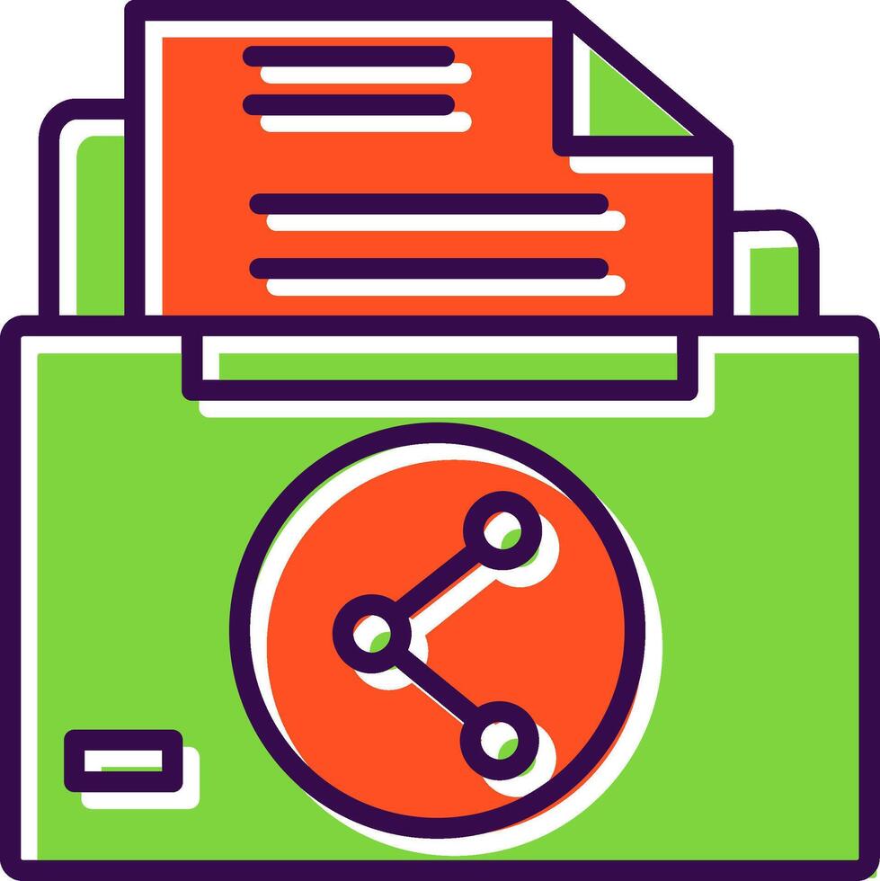 Sharing File filled Design Icon vector