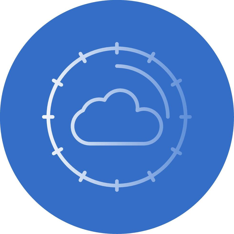 Cloud Computing Flat Bubble Icon vector