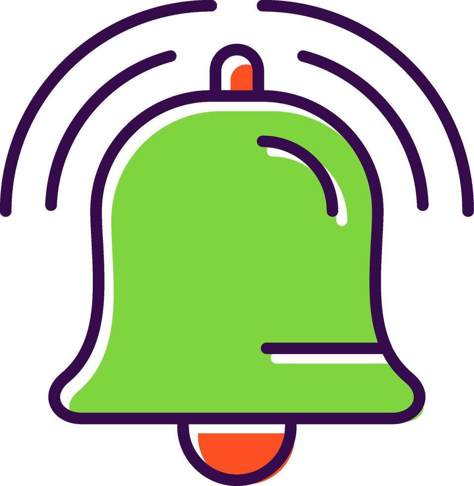 Bell filled Design Icon vector