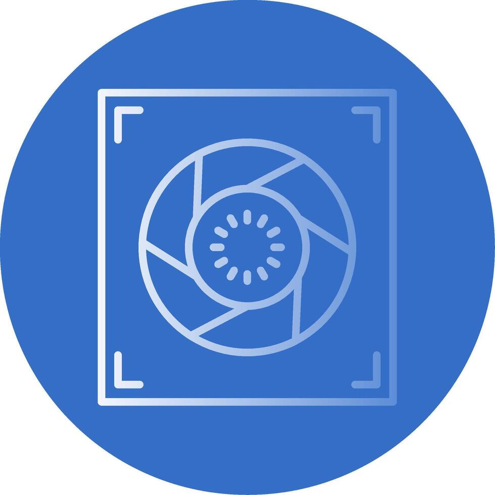 Aperture Flat Bubble Icon vector