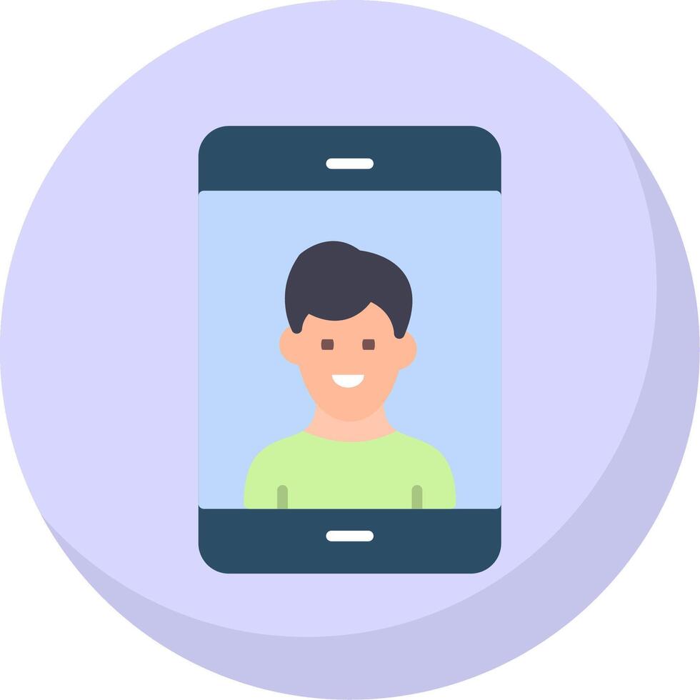 Photo Flat Bubble Icon vector