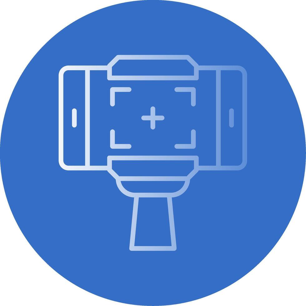 Selfie Stick Flat Bubble Icon vector