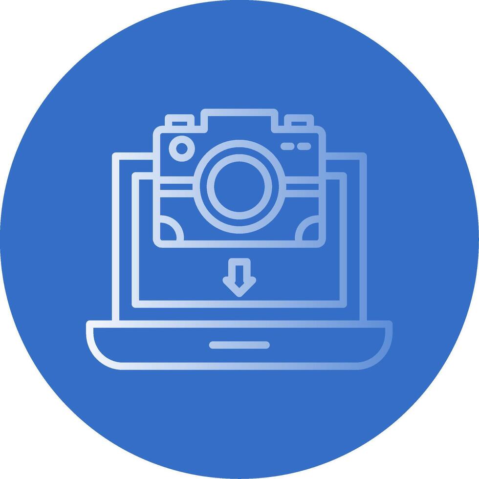 Pictures Flat Bubble Icon vector