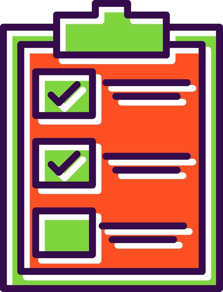 Checklist filled Design Icon vector