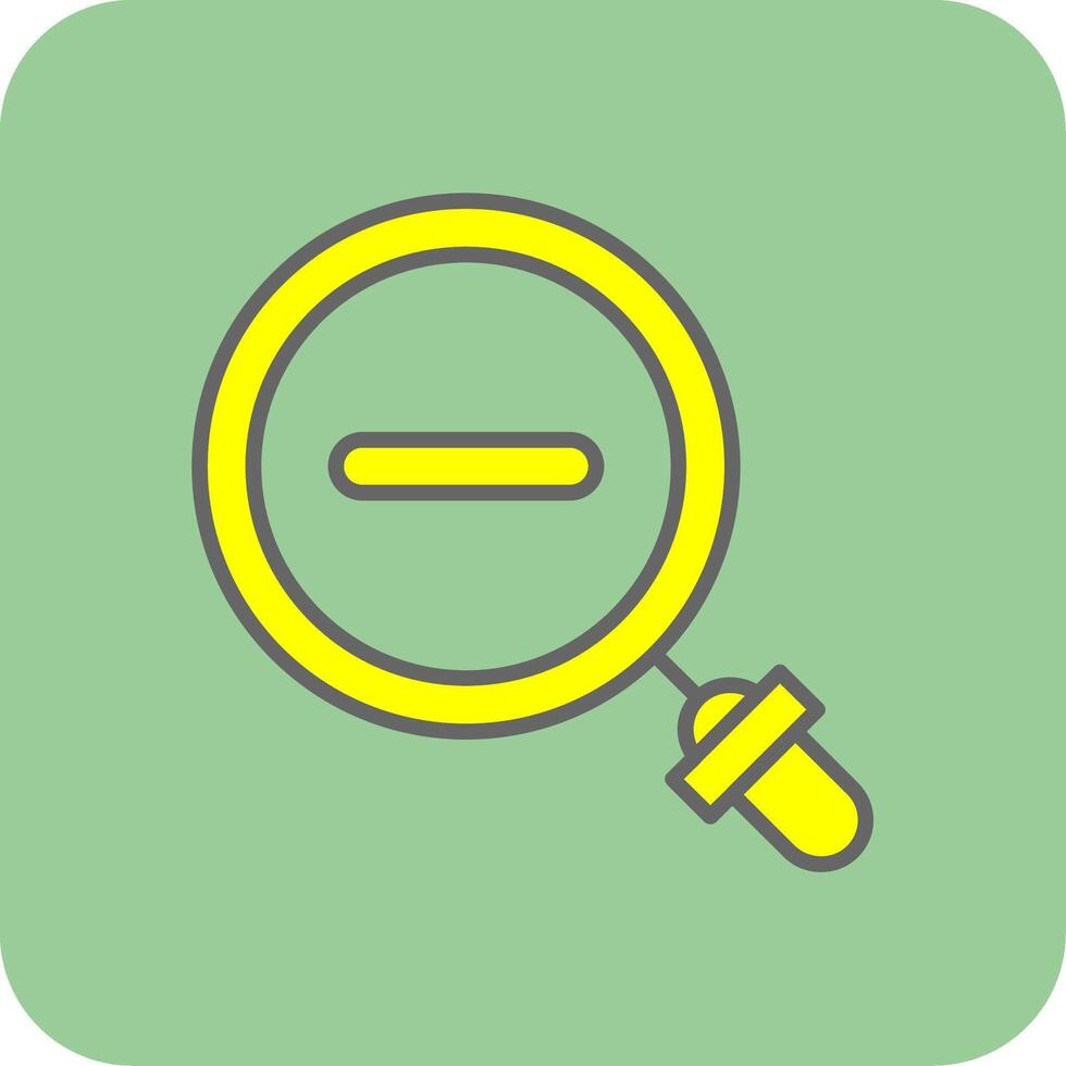 Search Filled Yellow Icon vector
