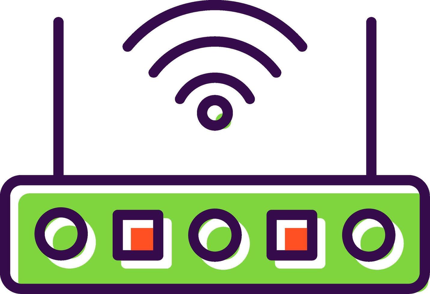 Wifi Router filled Design Icon vector