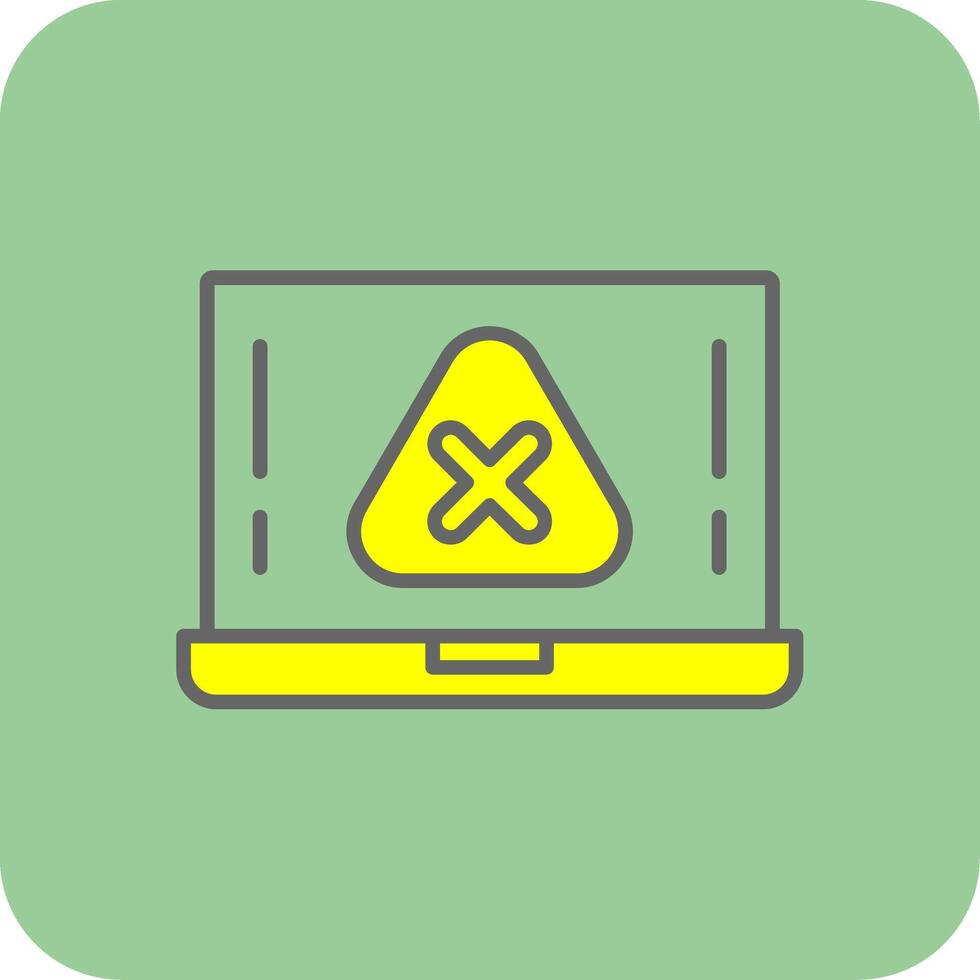 Cancel Filled Yellow Icon vector