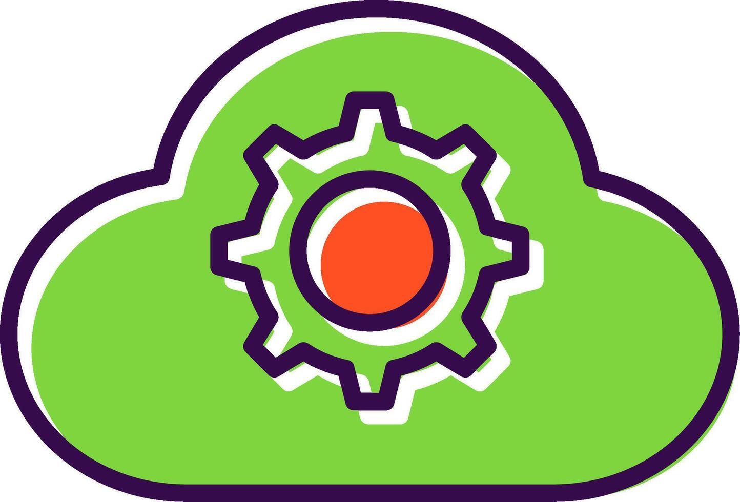 Cloud Settings filled Design Icon vector