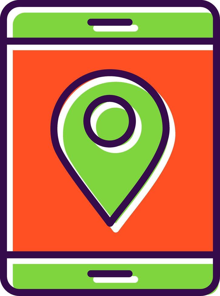 Location filled Design Icon vector