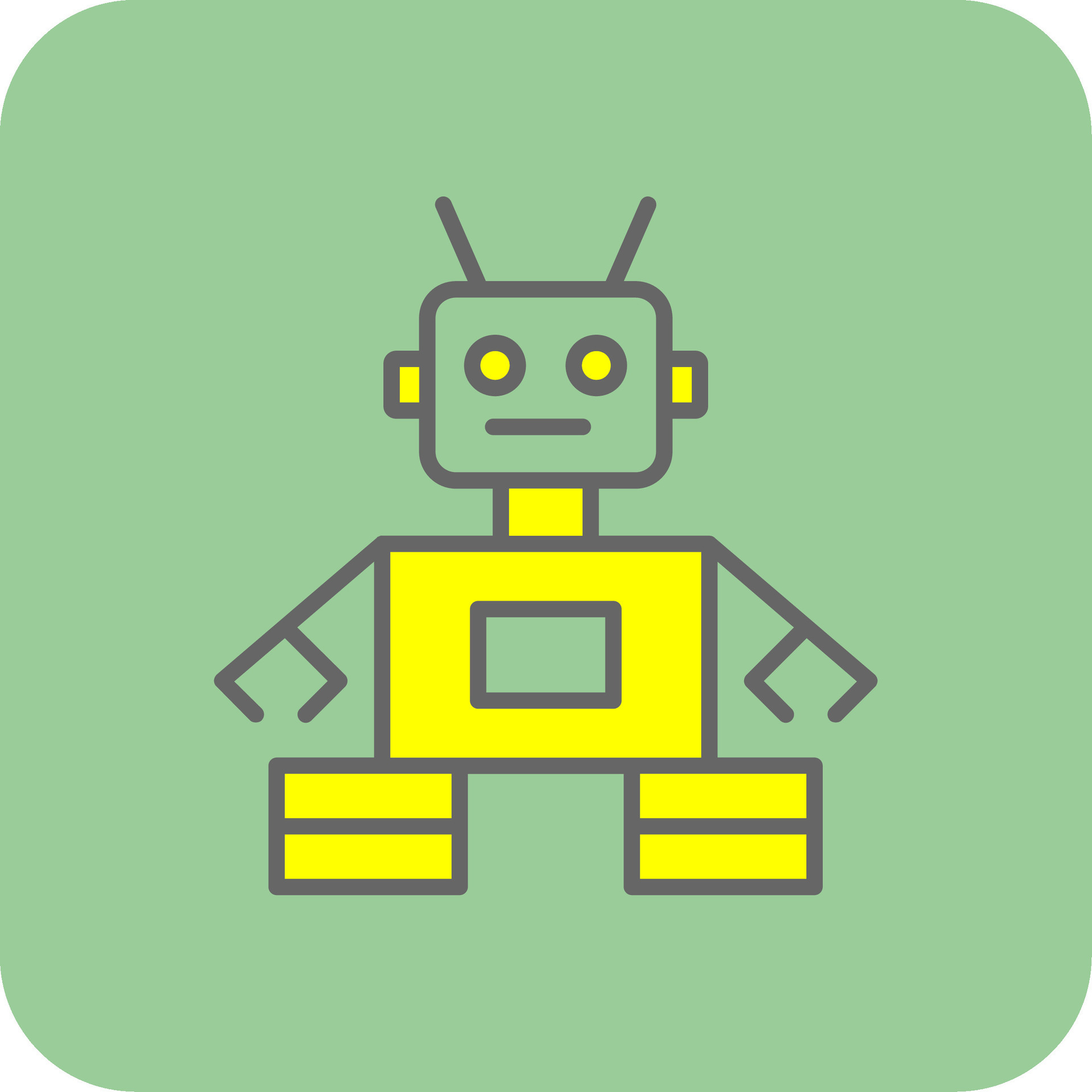 Robot Filled Yellow Icon 44064884 Vector Art at Vecteezy