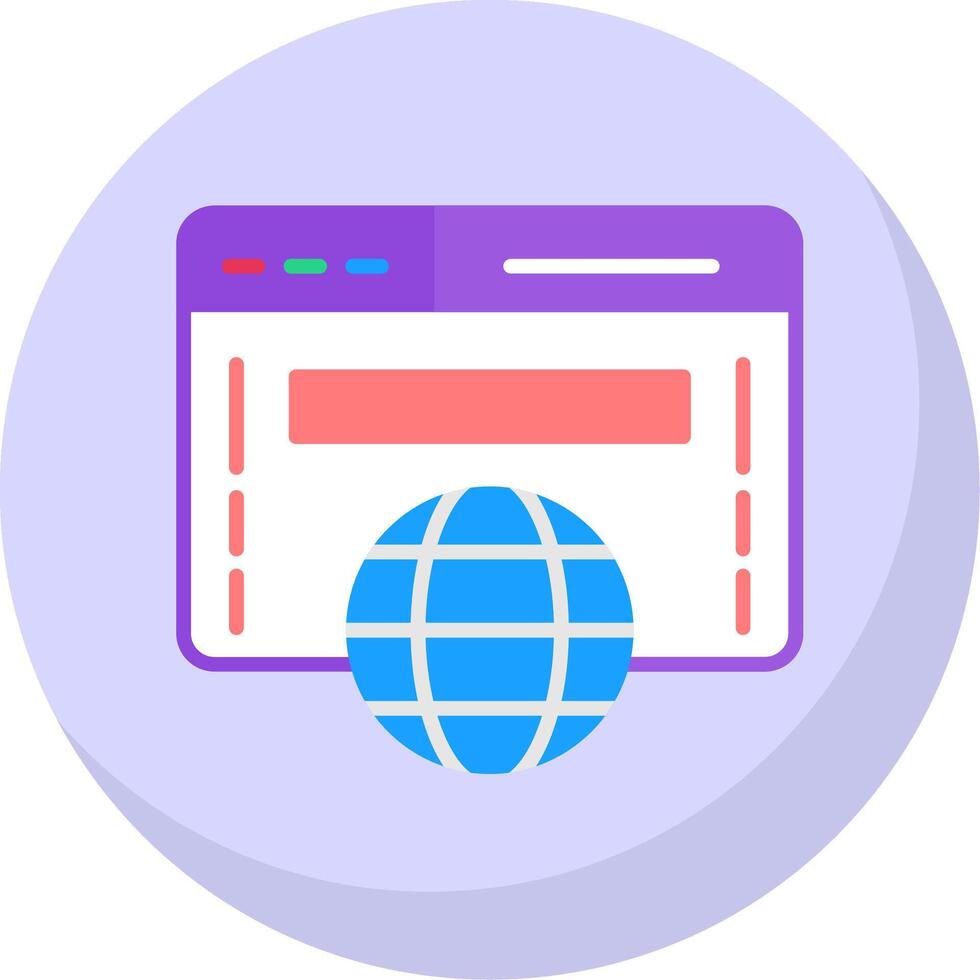 Website Flat Bubble Icon vector