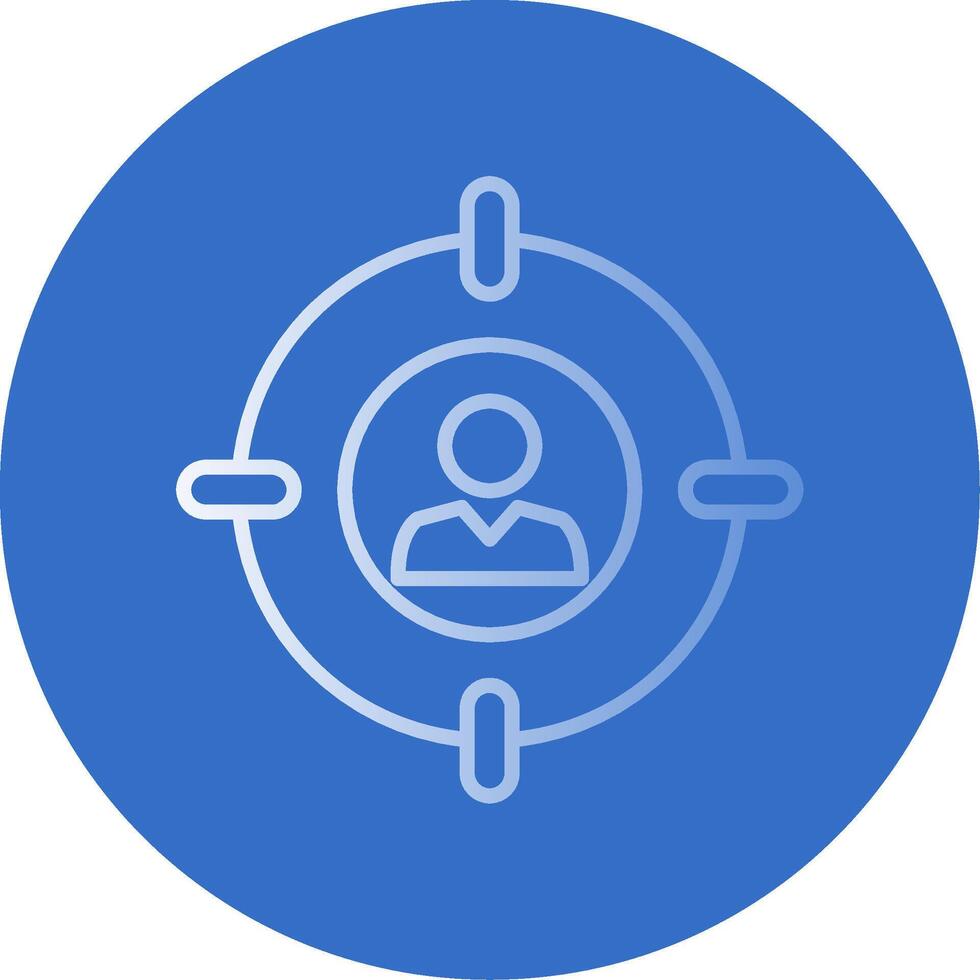 Target Audience Flat Bubble Icon vector