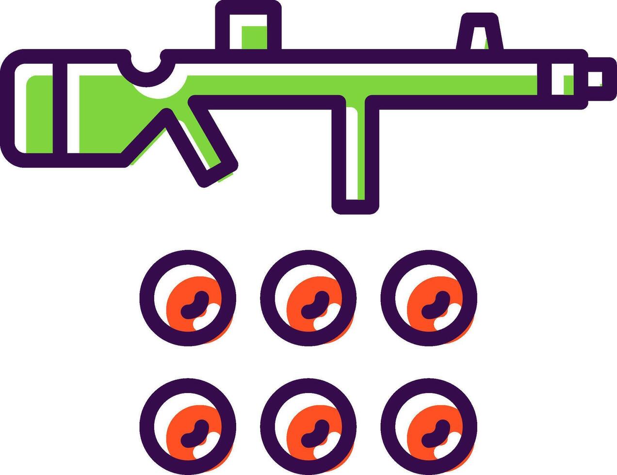 Paintball filled Design Icon vector