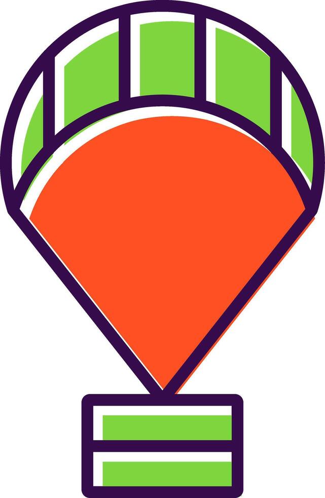 Paragliding filled Design Icon vector