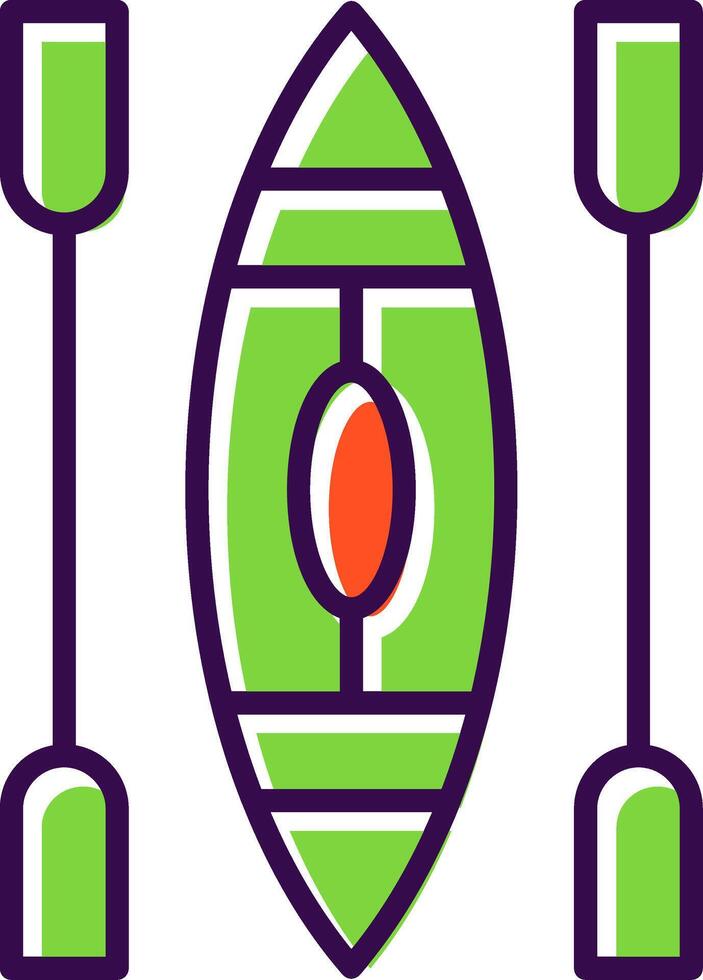 Canoe filled Design Icon vector