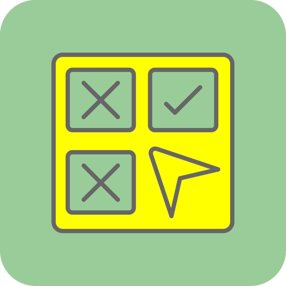 Selection Filled Yellow Icon vector