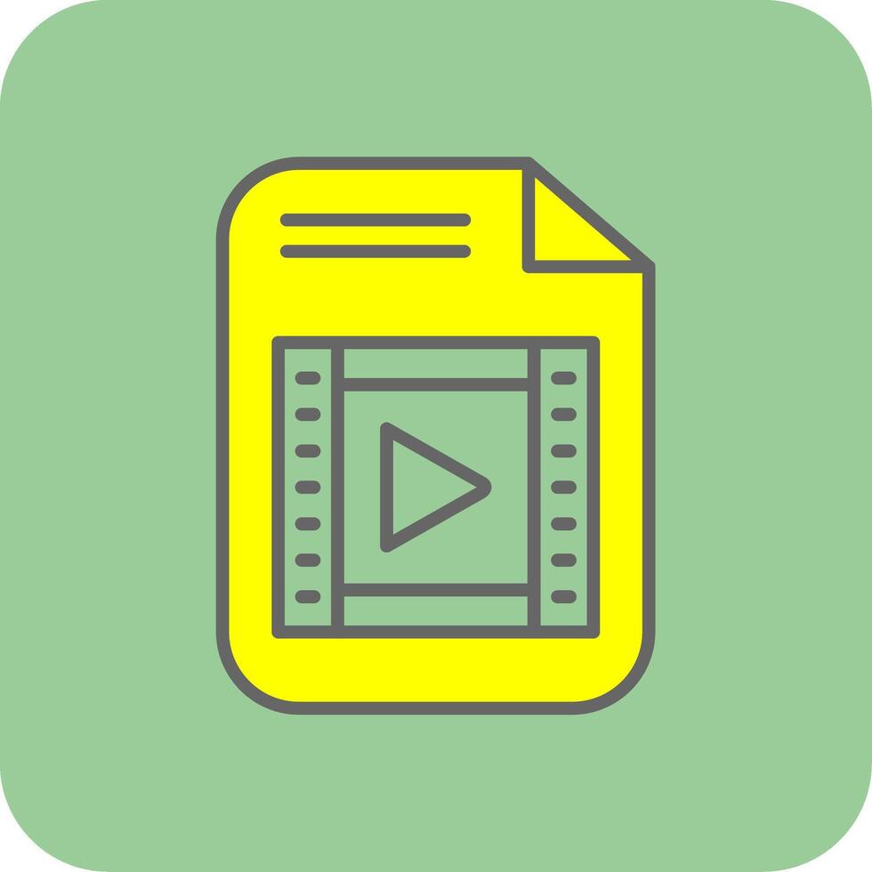 File Filled Yellow Icon vector