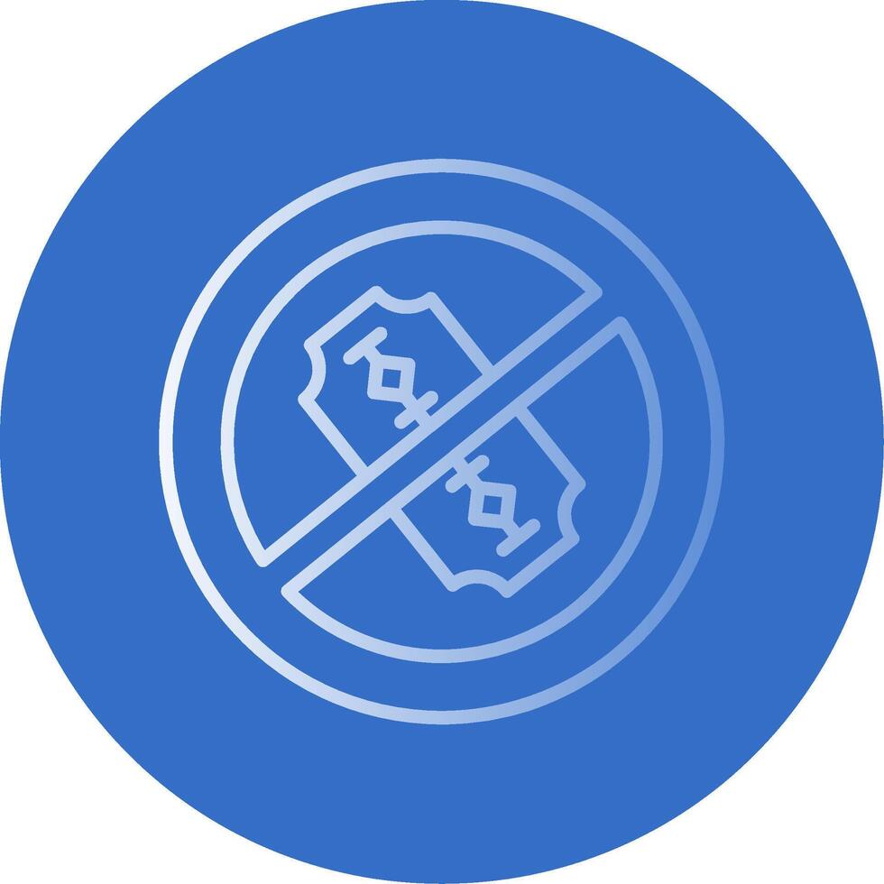 No Blade Flat Bubble Icon vector