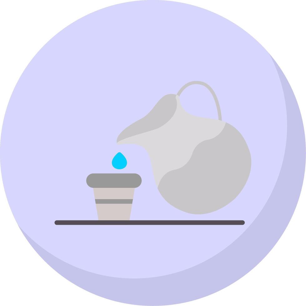 Water Jug Flat Bubble Icon vector