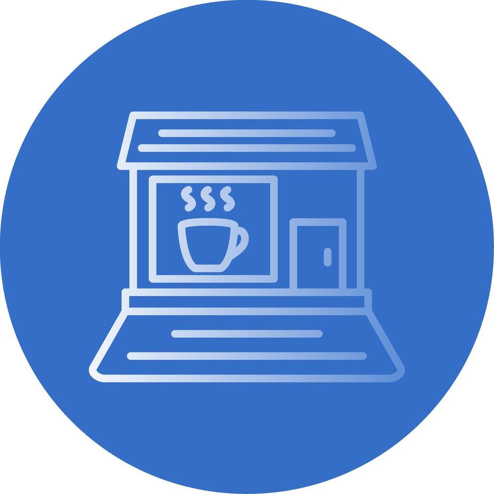 Coffee shop Flat Bubble Icon vector