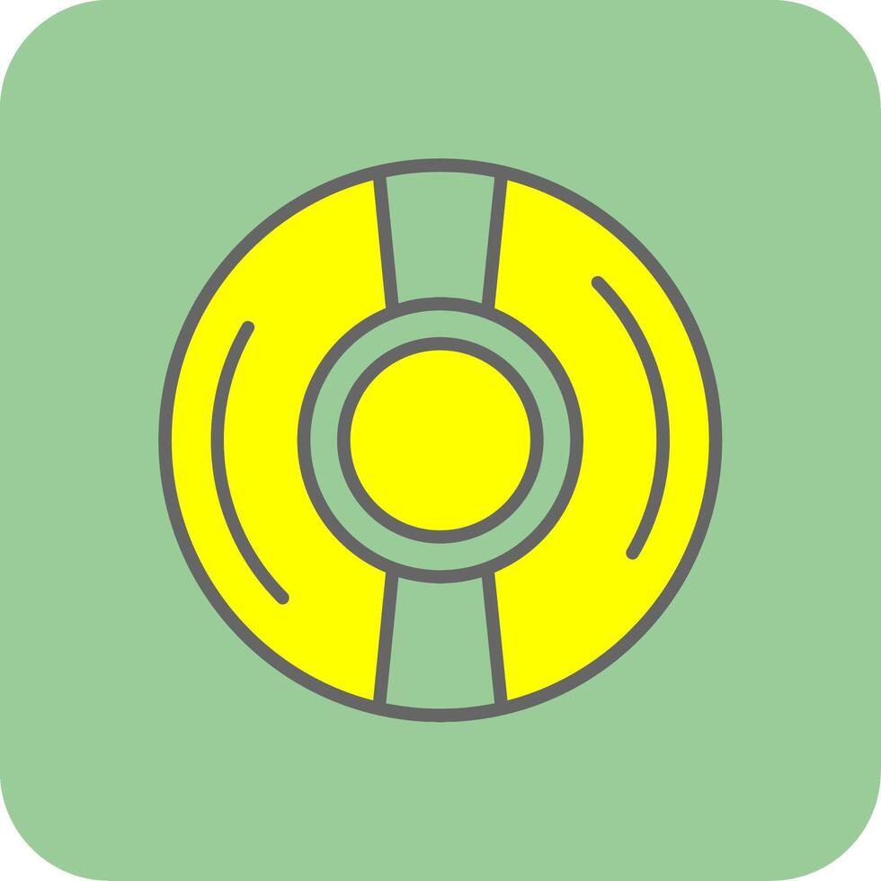 discos compactos lleno amarillo icono vector