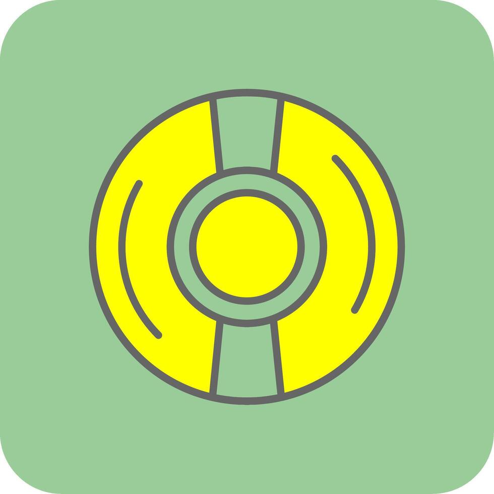Cd Filled Yellow Icon vector