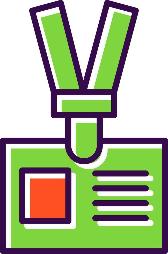 Lanyard filled Design Icon vector