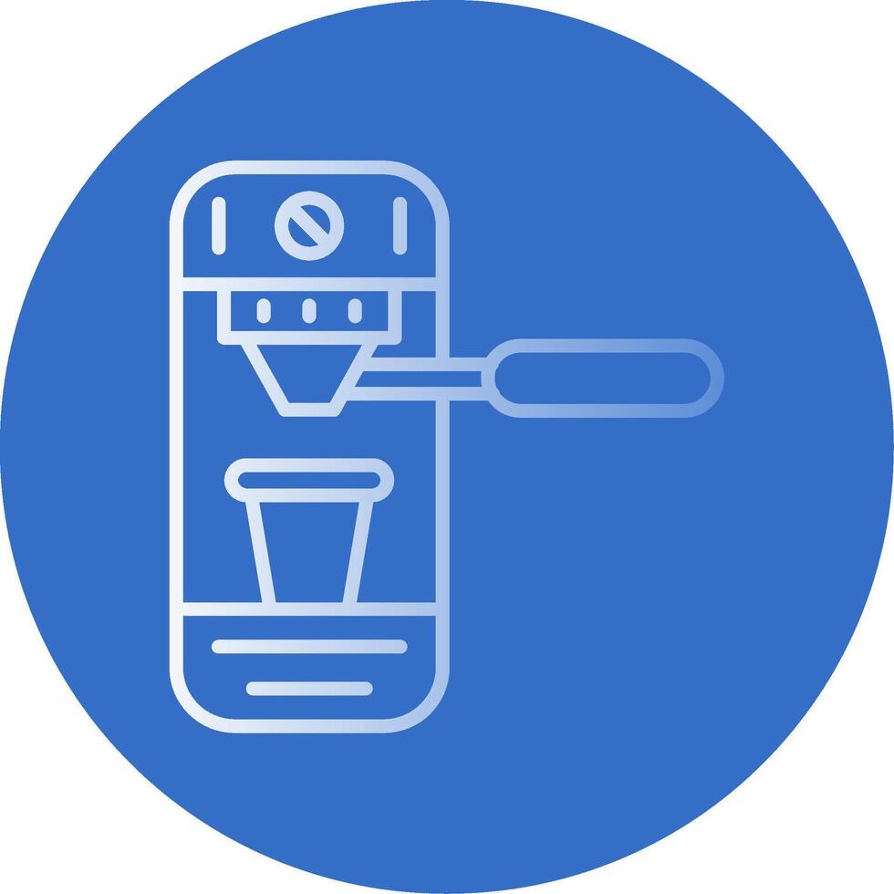 Coffee Machine Flat Bubble Icon vector