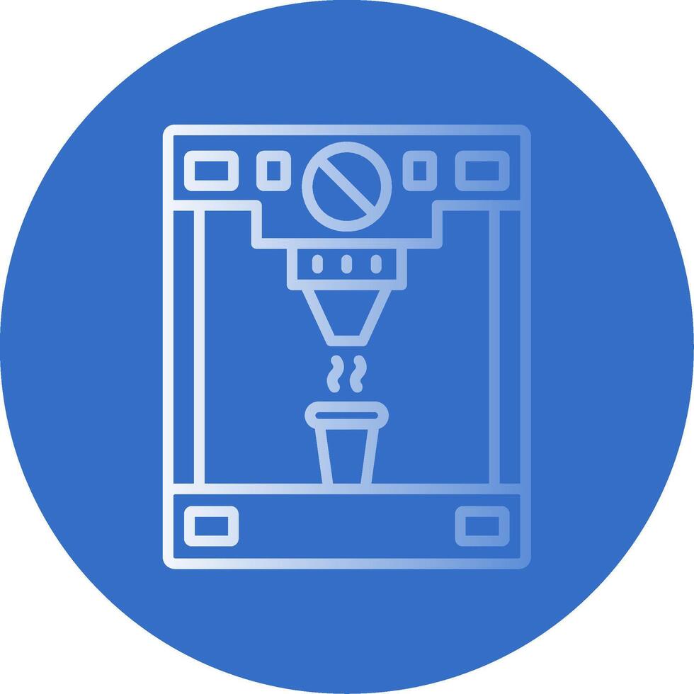 Coffee Machine Flat Bubble Icon vector