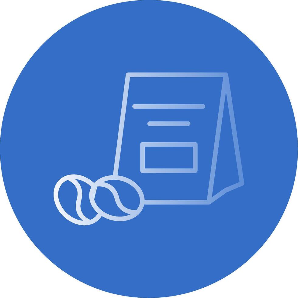 Beans Bag Flat Bubble Icon vector