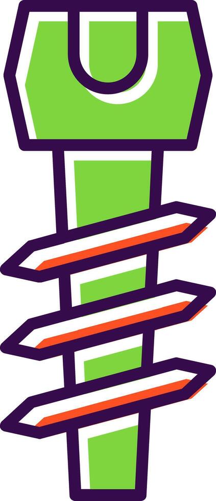 Screw filled Design Icon vector